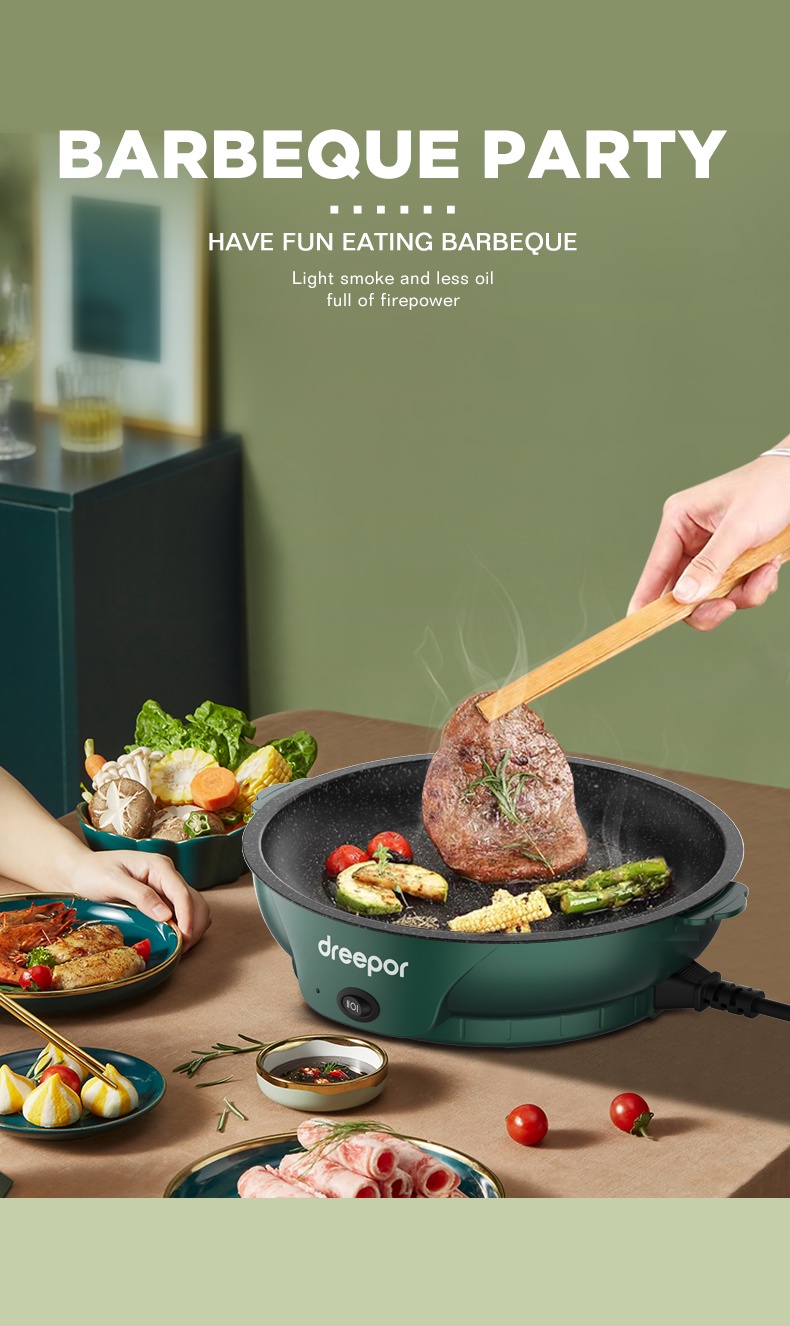 multifunctional electric cooker electric frying pan electric Grill pan ...