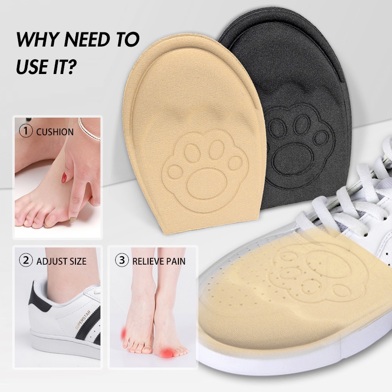 Forefoot pad with adjustable shoe size Anti-slip insole Half insole ...