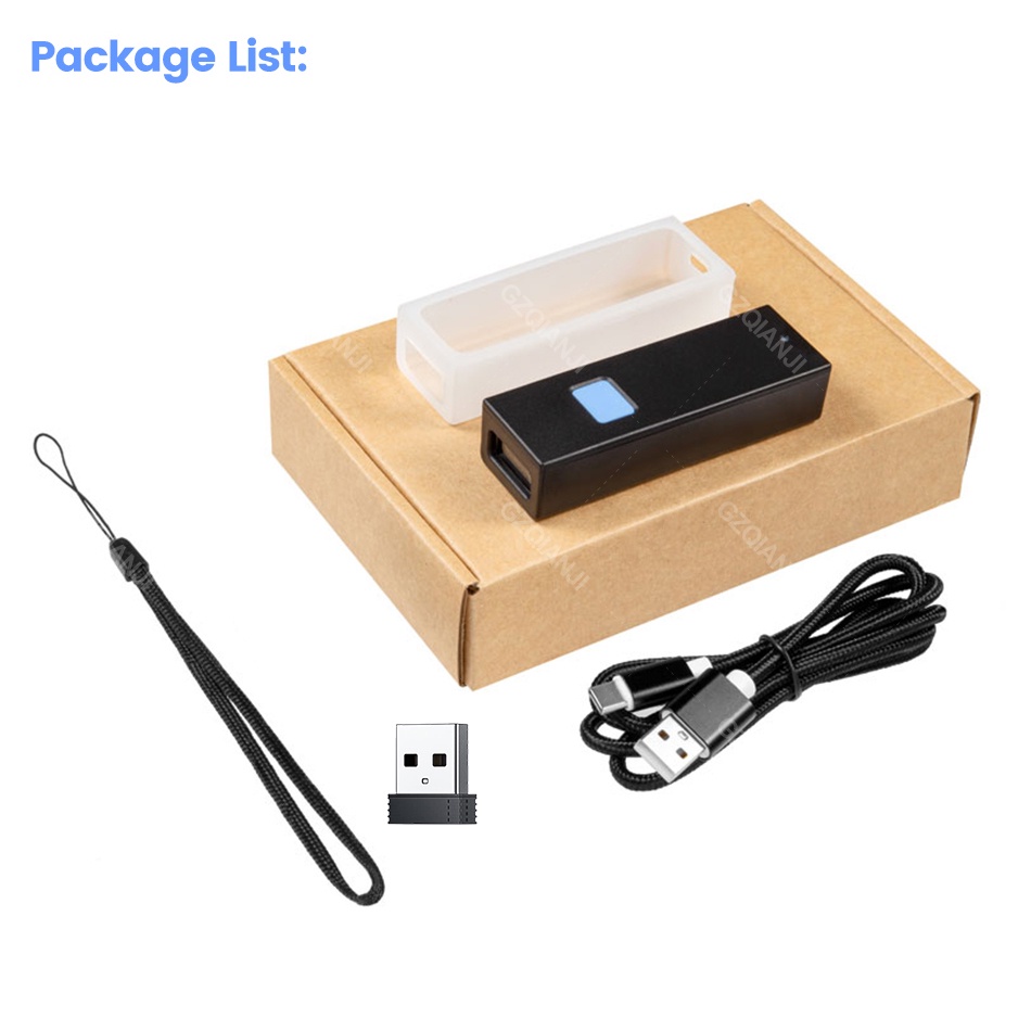 Mini Barcode Scanner 1D/2D Screen Reader Bluetooth/2.4G/USB 3 in 1 ...