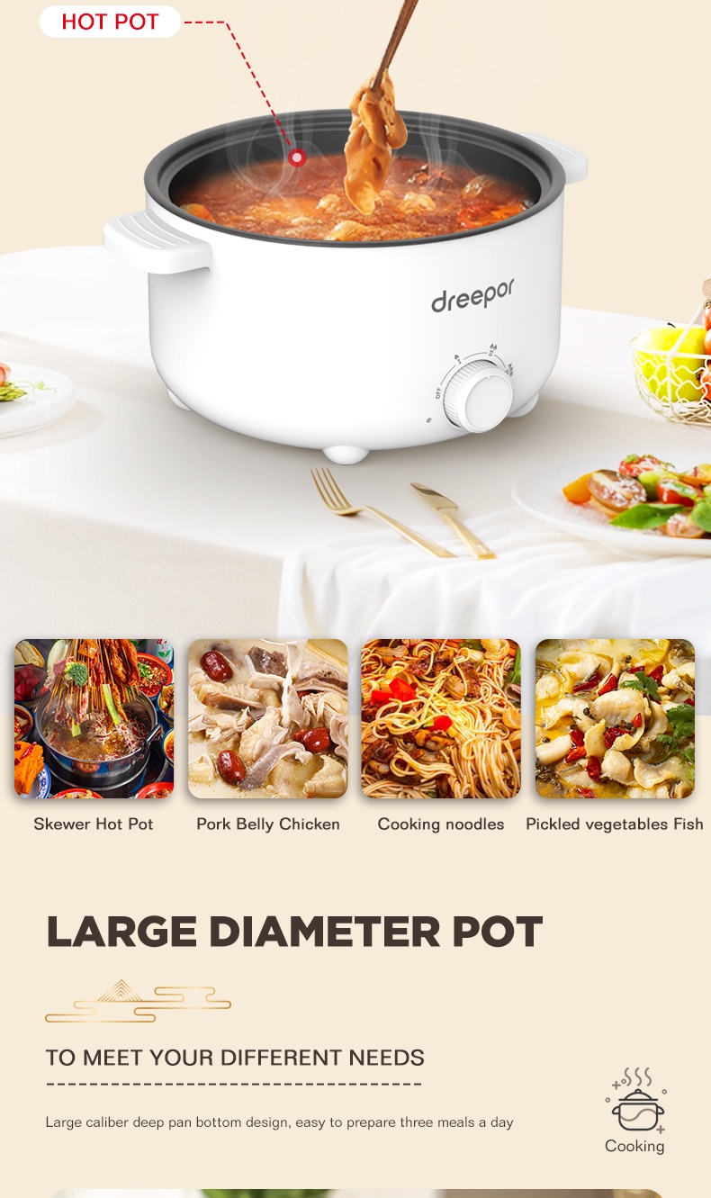 Dreepor Rice Cooker Small Multifunctional Electric Cooker With Steamer ...