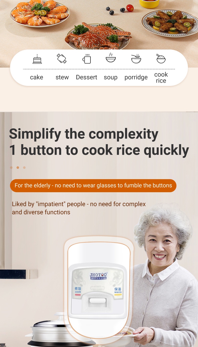 3L rice cooker with steamer mini rice cooker multifunctional electric ...