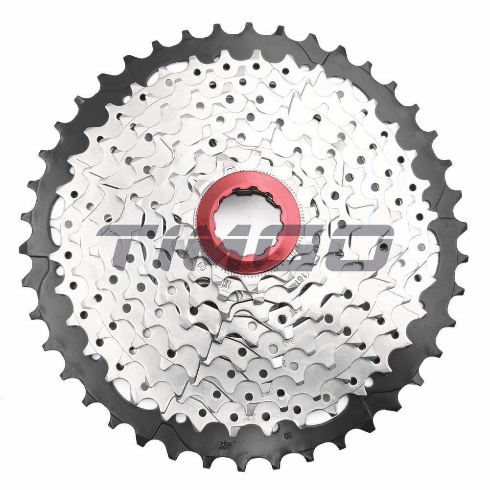 MTB Mountain Bike 7/8/9/10 Speed Cassette Cogs Gear Sprocket Red Lock ...