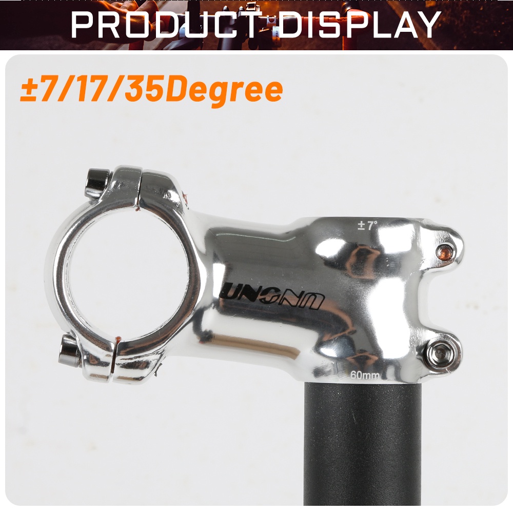 UNO Stem Aluminum Alloy 6061-T6 Mountain Bike Stem 7/17/35° 25.4/31.8 ...