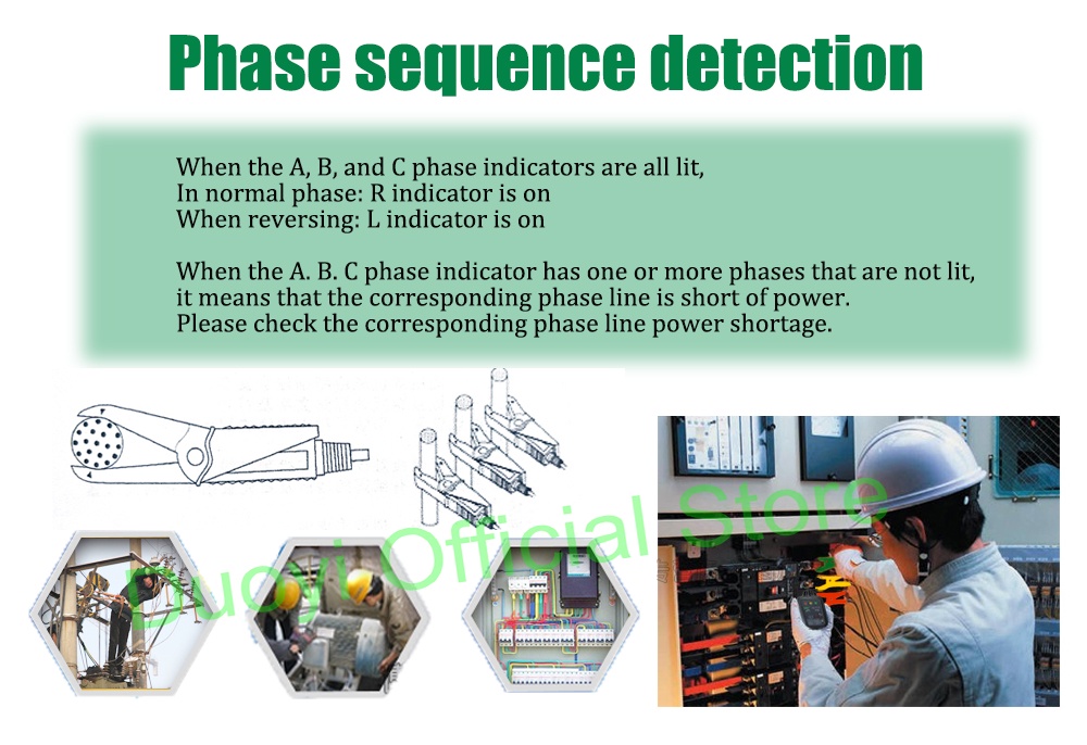 AUTOOL Non-Contact Phase Rotation Tester 3 Phase Motor Rotation ...