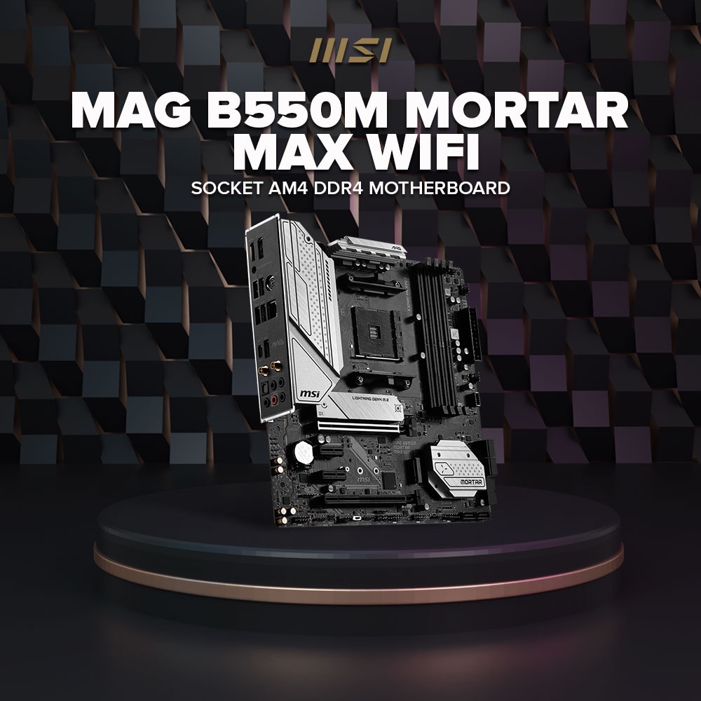 MSI MAG B550M MORTAR MAX WIFI AMD AM4 DDR4 Lightning Gen 4 M.2