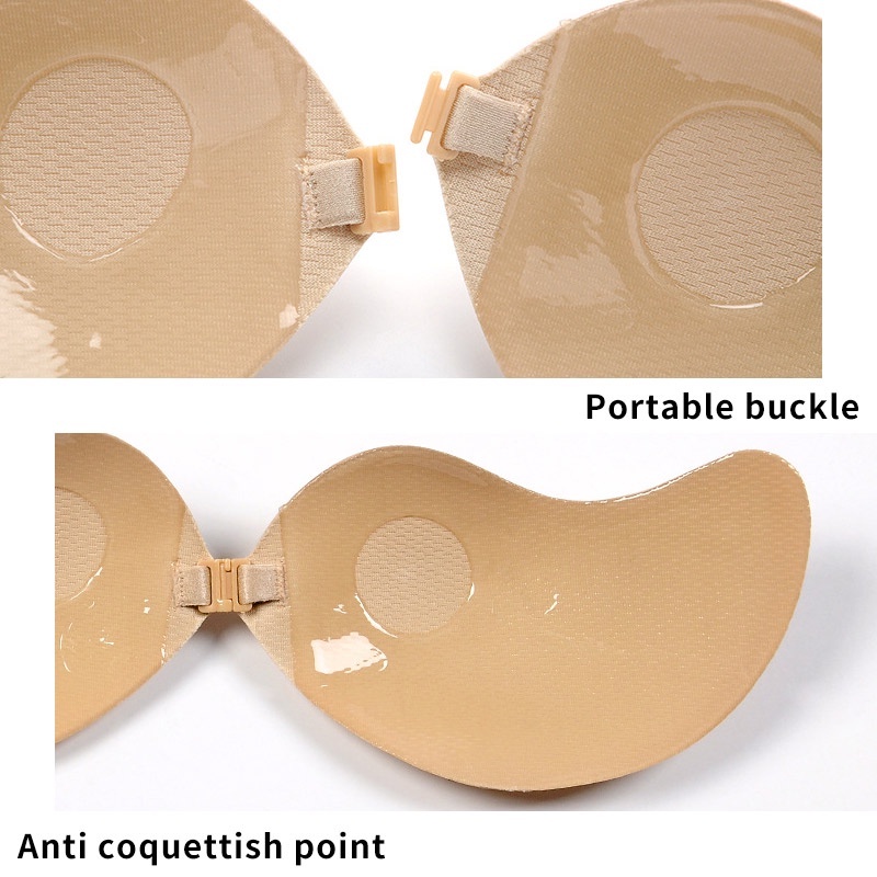 Women Push Up Bra Adhesive Pasty Strapless Bras Reusable Nipple Cover ...