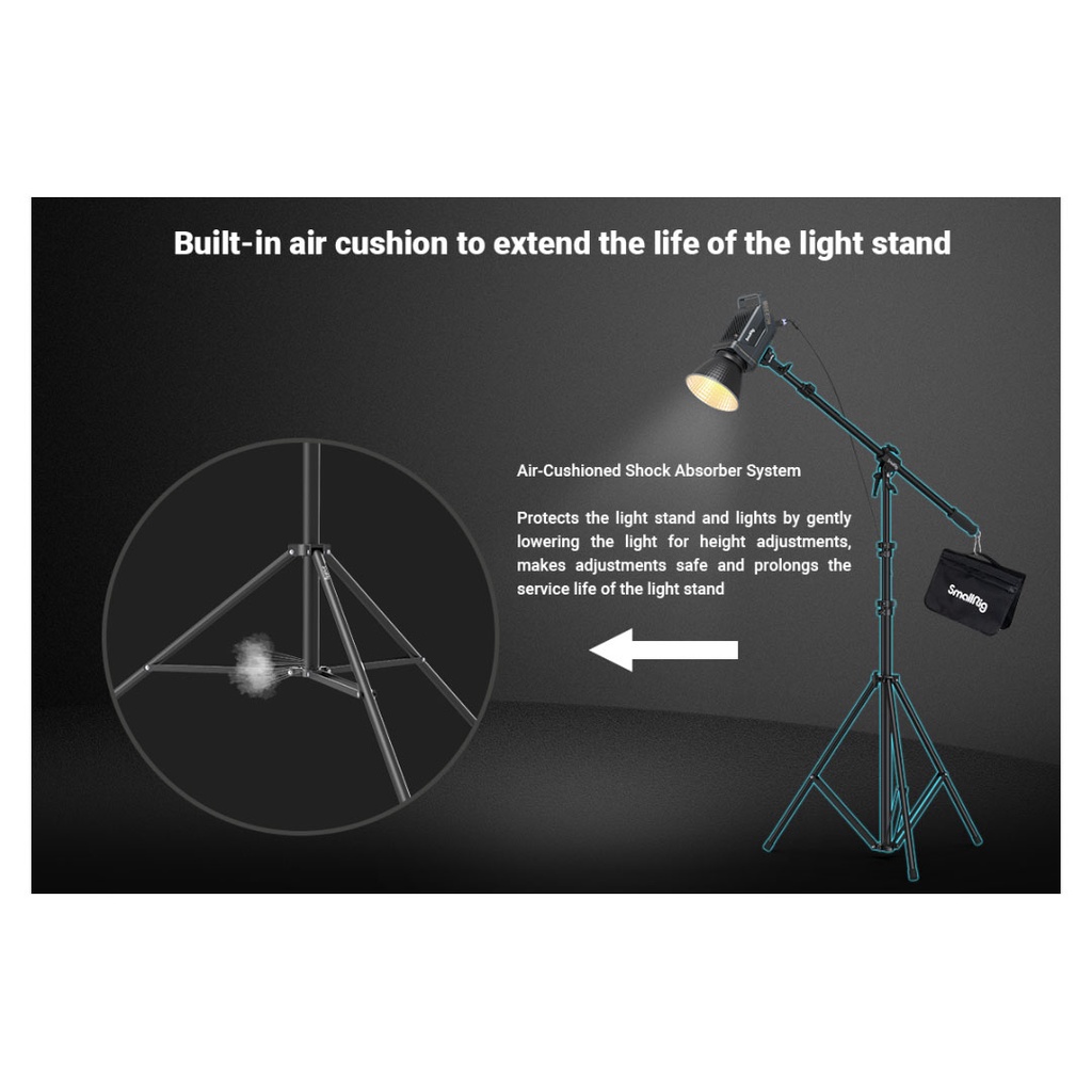 SMALLRIG 78.7"/ 200cm Light Stand Photography Tripod, Max Load 4kg, Compact Lightstand For