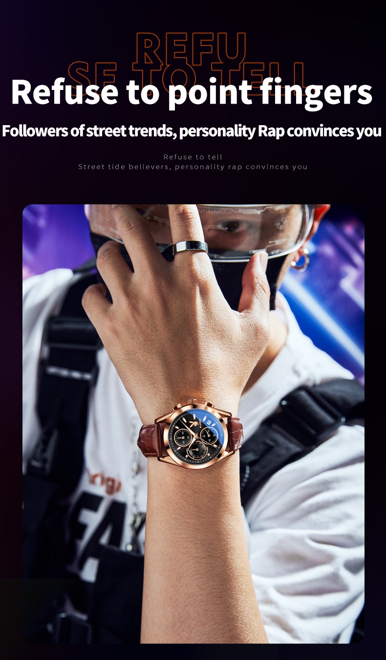 Relo Original PLAYBOY Fashion Watch For Men Water Proof With Box