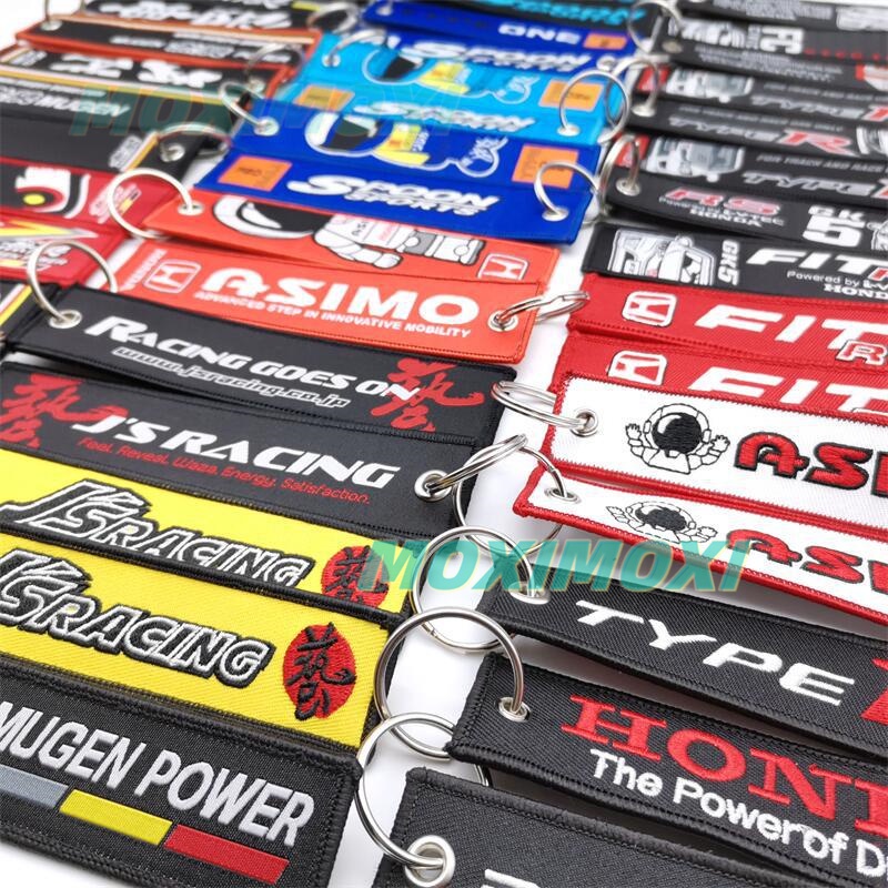 #HKS STI TRD SPARCO Racing Key Ring Embroidery Keychain Luggage Tag for ...