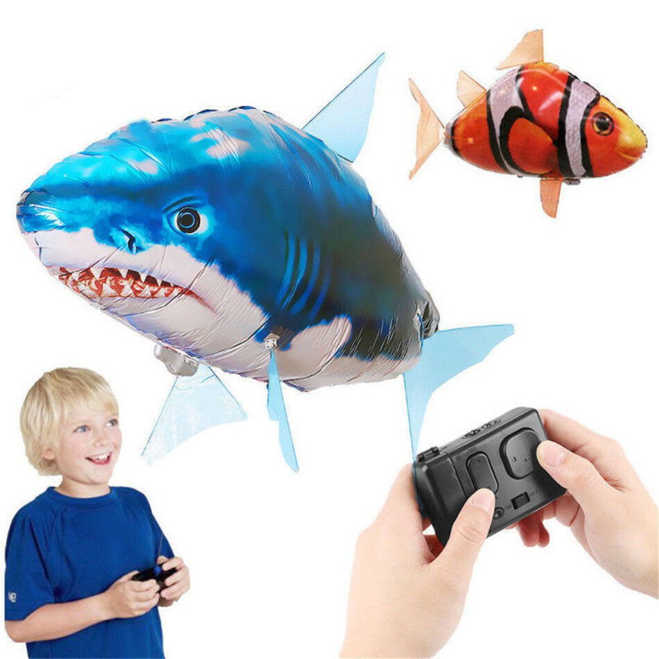 Toy Remote Control Inflatable Balloon Air Swimmer Flying Nemo Shark ...