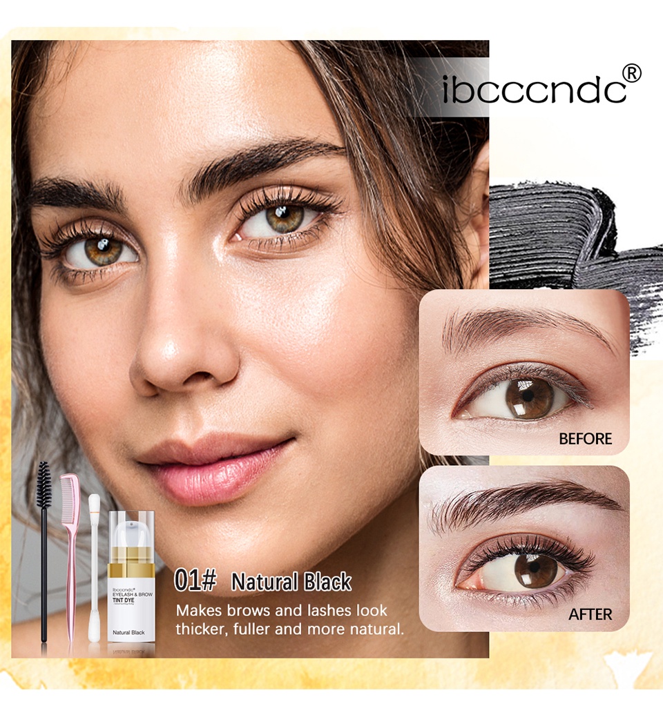 IBCCCNDC Lash Tint Dye Kit & Eyebrow Tint Dye Kit Lasting 8 Weeks For