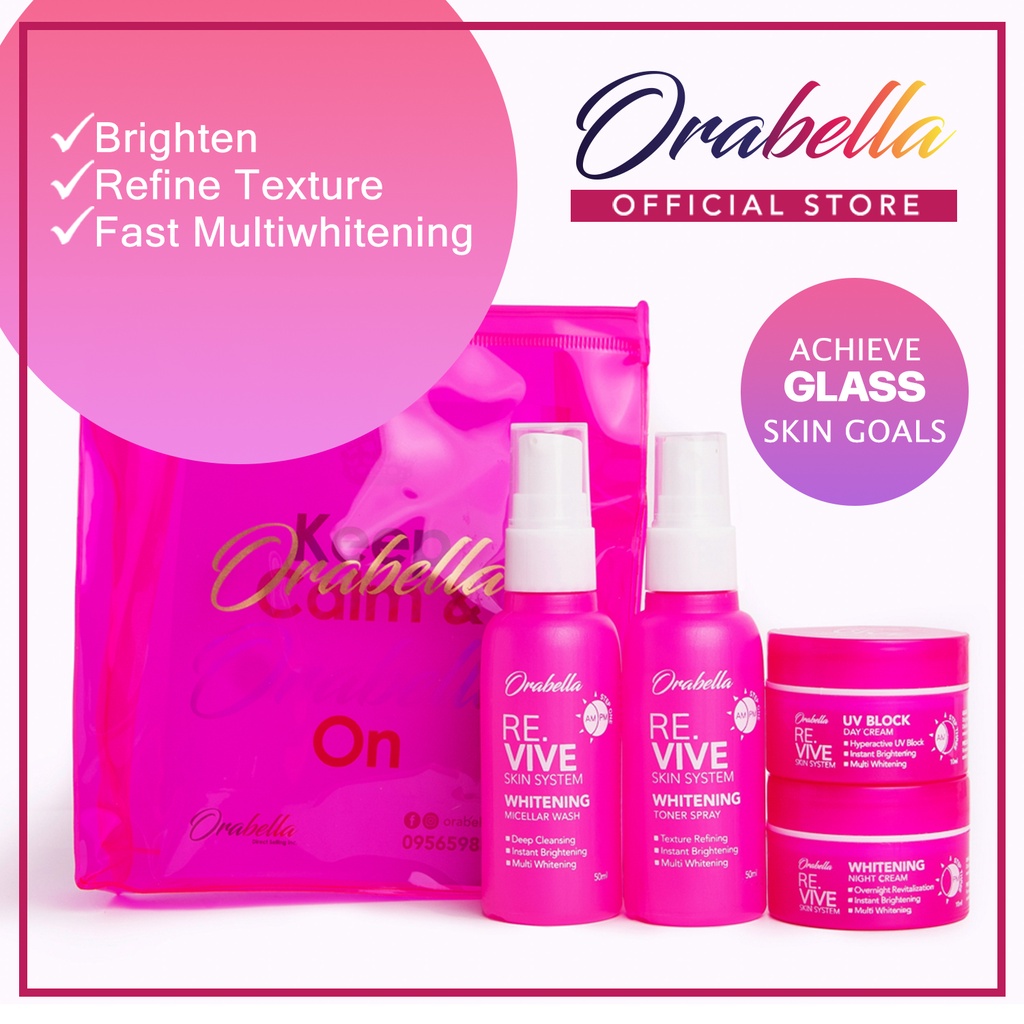 Orabella Re.Vive Set Of 4 Products Rejuvenating Set Whitening And Glow ...