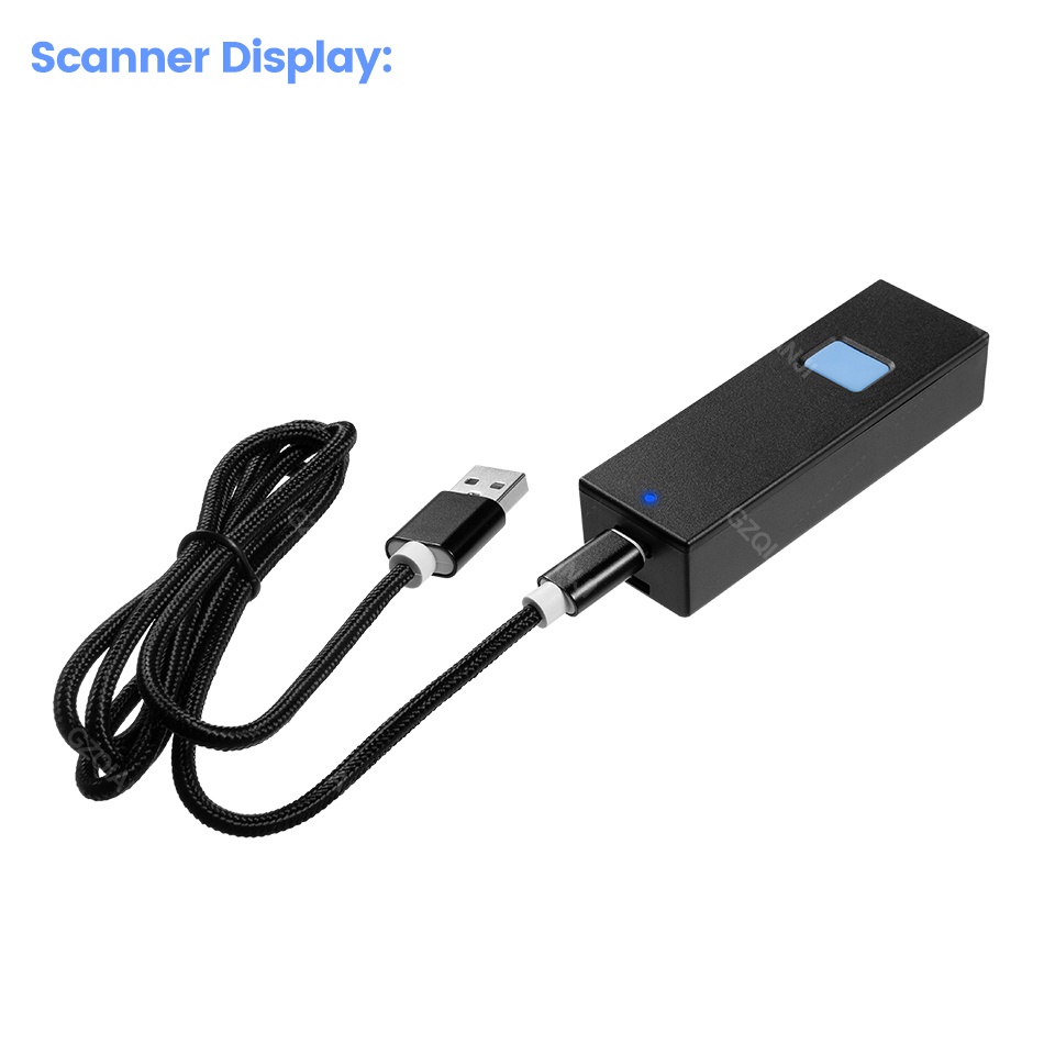 Mini Barcode Scanner 1D/2D Screen Reader Bluetooth/2.4G/USB 3 in 1 ...