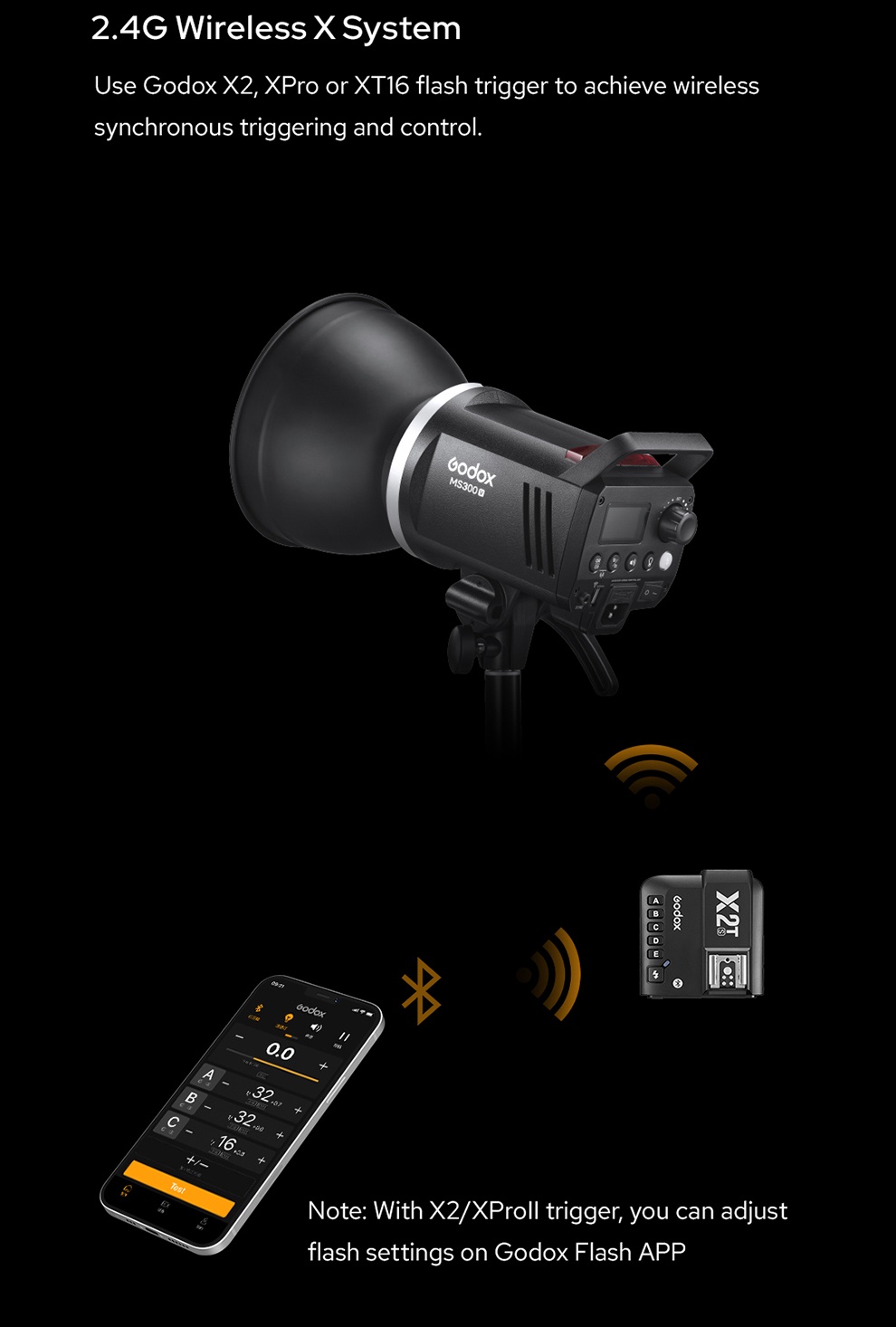 Godox MS200V / MS300V Studio Light MSV Series Compact Studio Flash ...