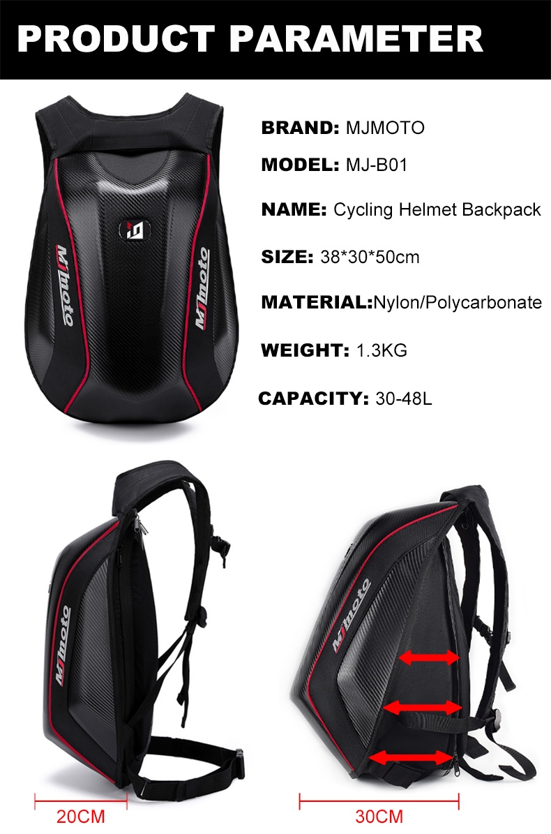 Carbon Motorcycle Backpack Waterproof Motocross Helmet Bag High ...