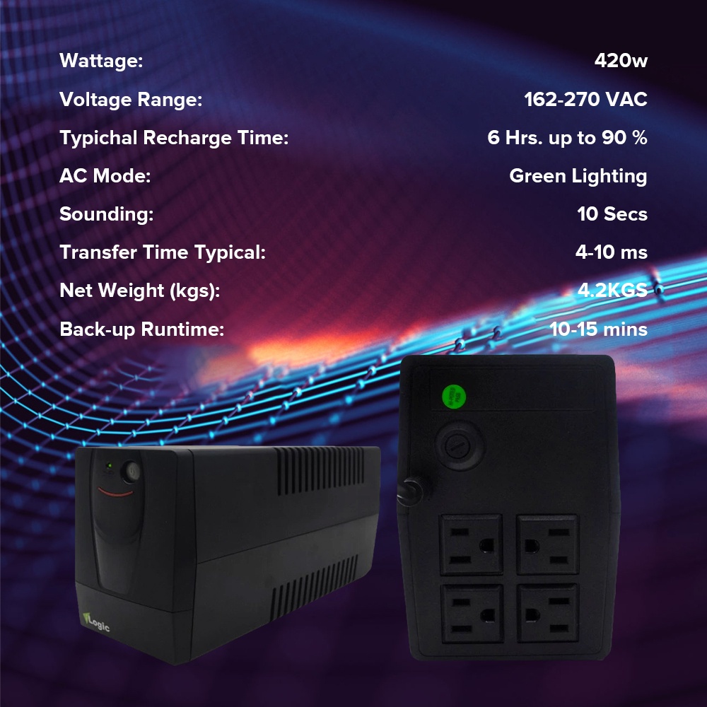 iLogic Blaze Ups 720va, Desktop power surge protection, overload ...