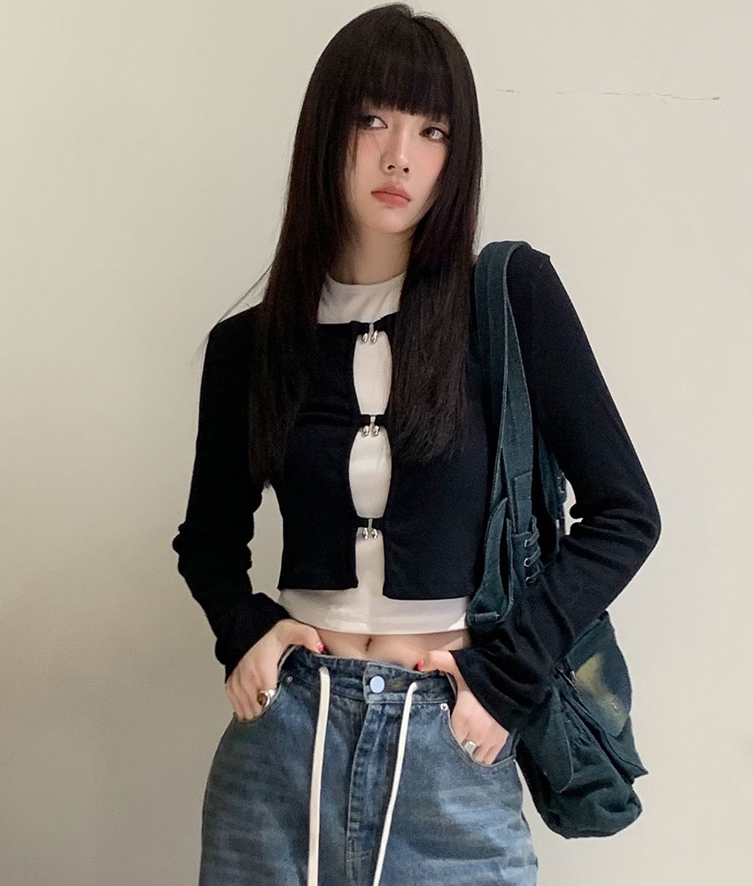 60566 Two-Piece Vest+Black Short Small Jacket Set | Shopee Philippines