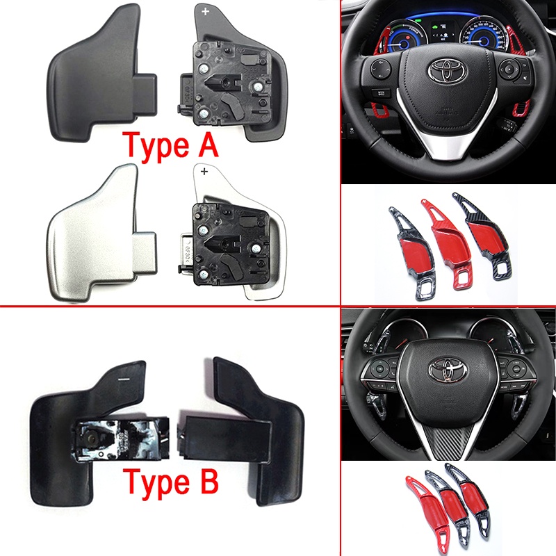 Paddle Shifters Voor Toyota Camry Corolla Avalon - Koolstofvezel Look Carbon Red