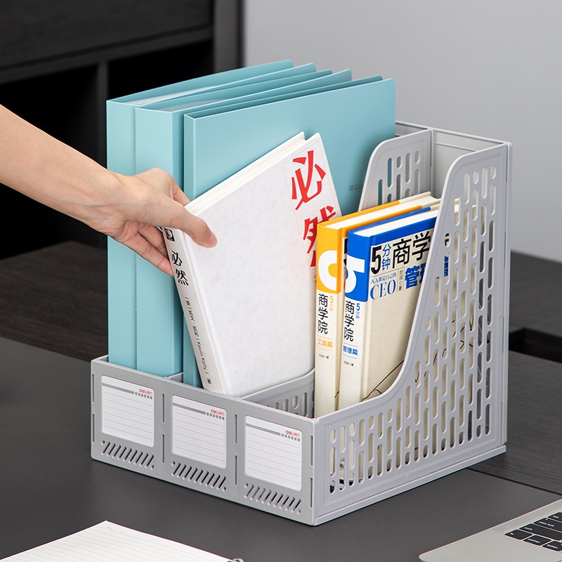 Deli File Storage Folding Box Label Hollow Desktop Stable Frame Data A4 ...