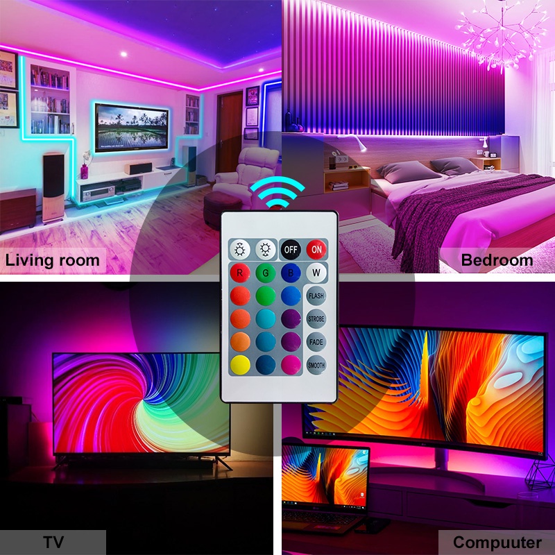 USB Led Strip Light 2835 RGB LED Lights 5V Bluetooth Flexible Ribbon ...