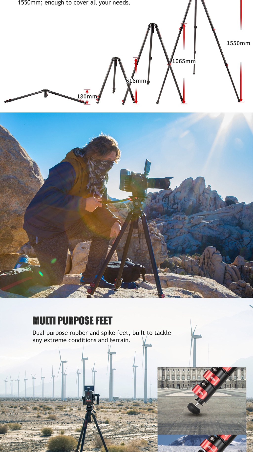 iFootage TC7 Carbon Fiber Video Camera Tripod with Quick Fastbowl ...