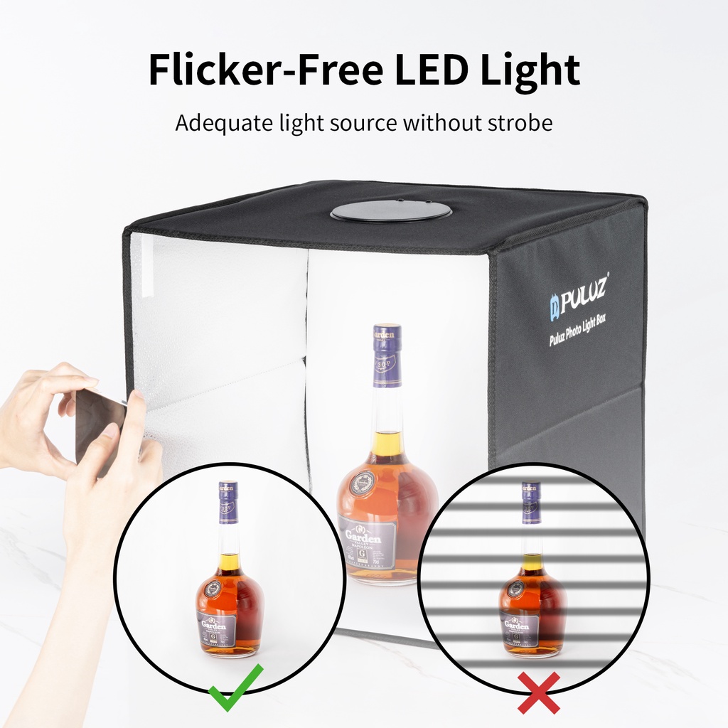 25cm PULUZ Studio Soft Box LED Light Tent with 1 pcs Diffuser Cloth ...