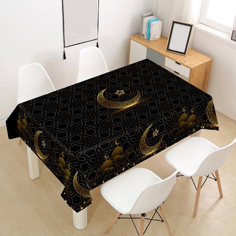 140×180CM Ramadan Decoration Tablecloth EID Mubarak Decor For Home ...