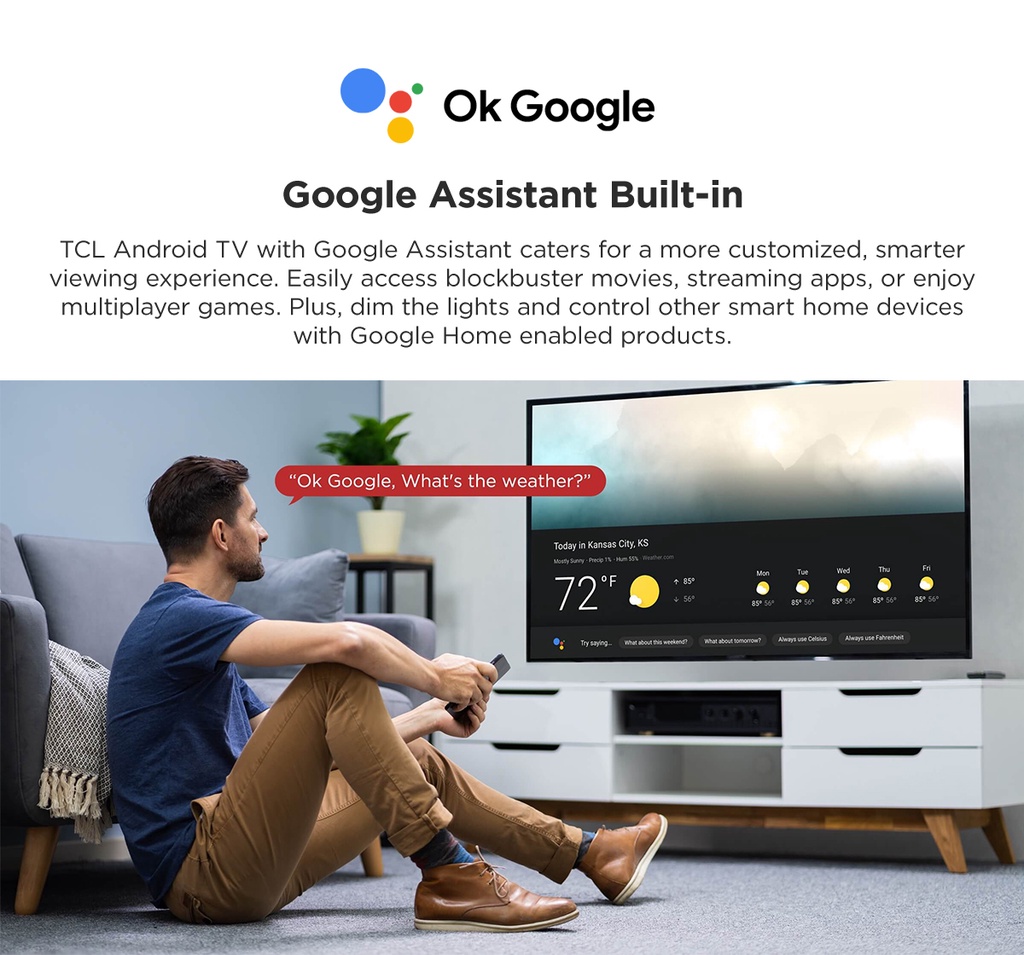 Control tcl tv hot sale with google home