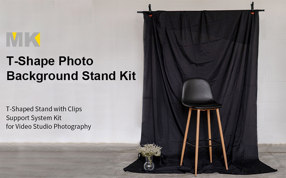 200 X 200cm Backdrop Stand Metal T Type Photography PVC Backdrop ...