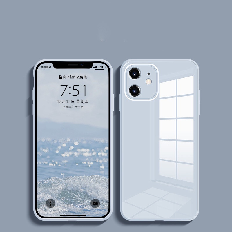 Original Liquid Silicone Tempered Glass Case for IPhone 6 6S 6S Plus 7 ...