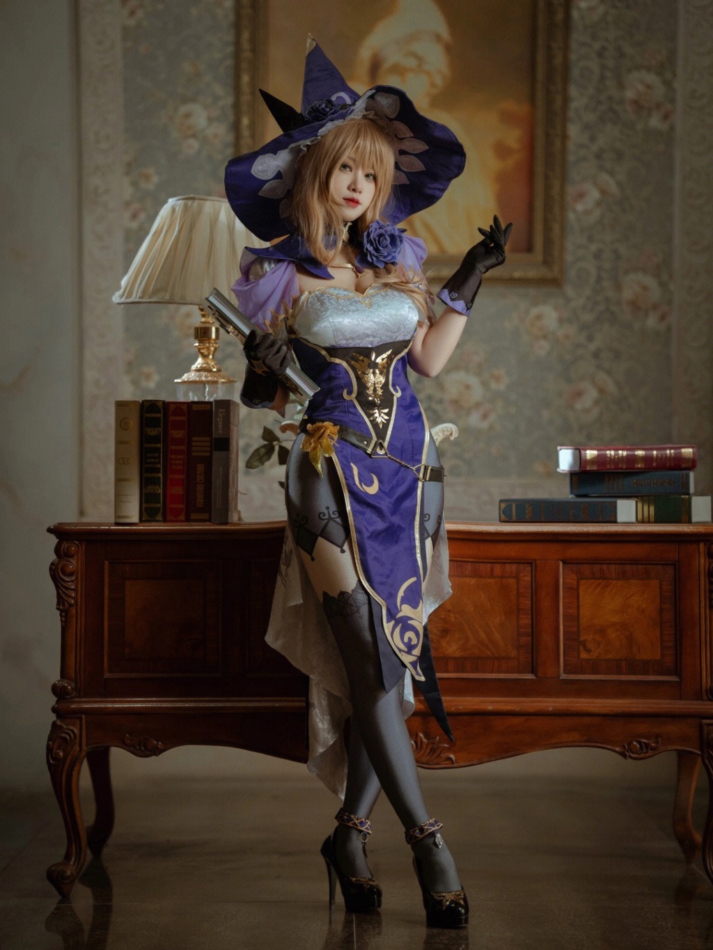 game-genshin-impact-lisa-cosplay-costume-rose-witch-cos-uniform-suit