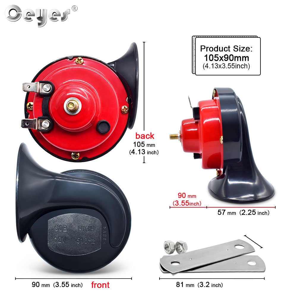 Ceyes 12V Universal Car Horn Motorcyle Horn Busina Super Loud Auto ...