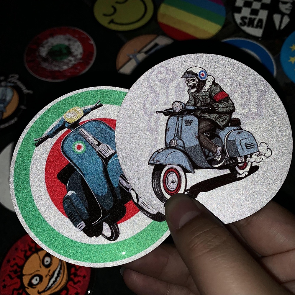 Vespa Piaggio Italy Soft Magnet Reflective Sticker 3D Emblem Badge ...