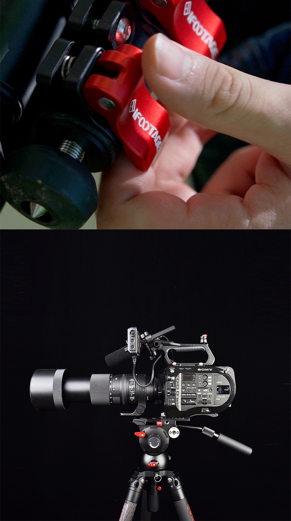 iFootage TC7 Carbon Fiber Video Camera Tripod with Quick Fastbowl ...