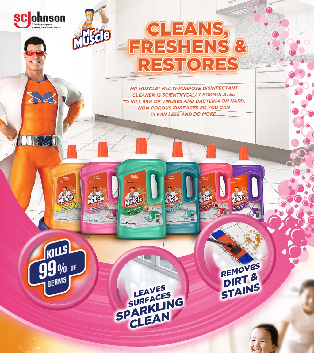 Mr. Muscle All Purpose Cleaner 2L - Wild Lavender Twin | Shopee Philippines