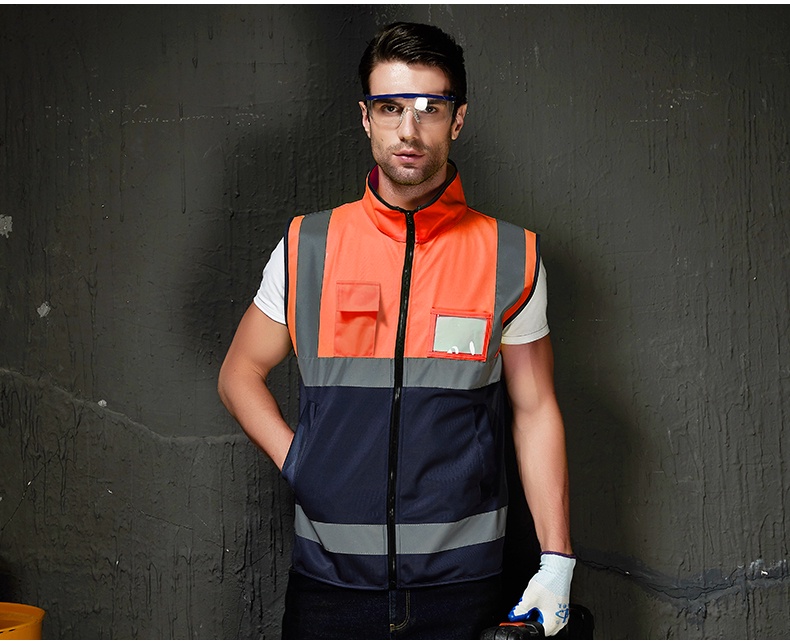 High Visibility Reflective Safety Vest with Front Zipper Hi Vis ...