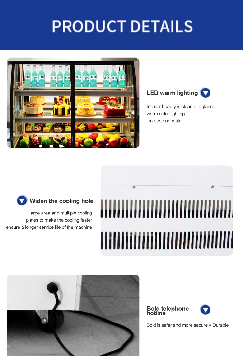 Cake cabinet, freezer, fresh fruit freezing storage cabinet, vertical ...
