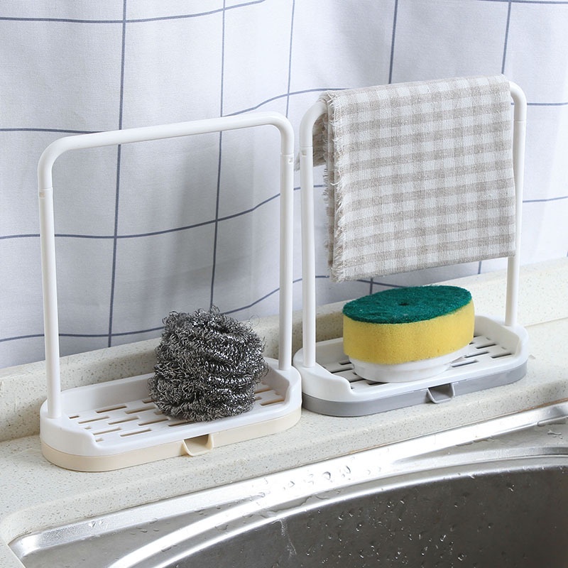 A45 COD【Manila】Kitchen Sponge Holder Soap Dish Cloth Towel Hanger ...