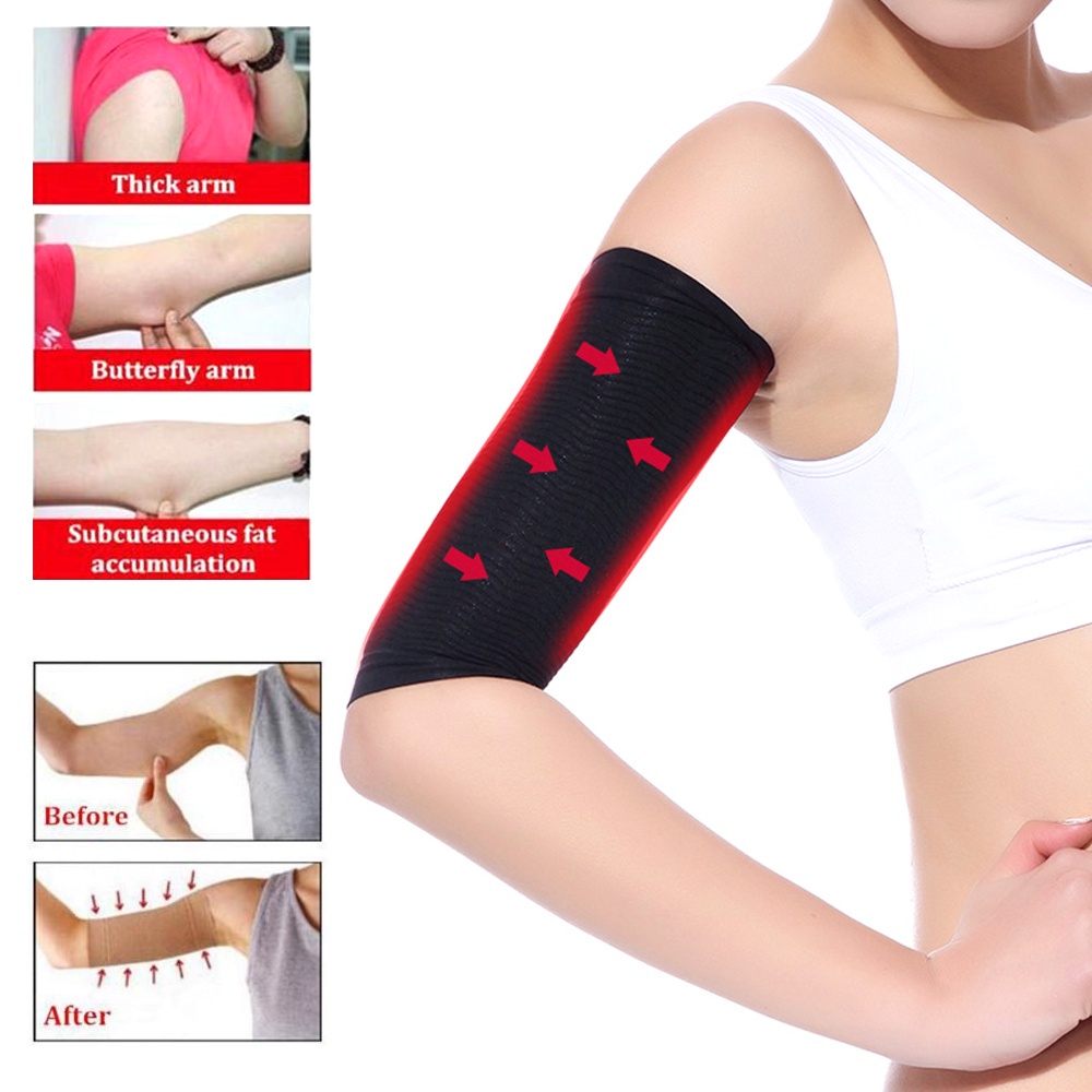 1Pair Slimming Arm Sleeves massaging Arm Elastic Compression Arm ...
