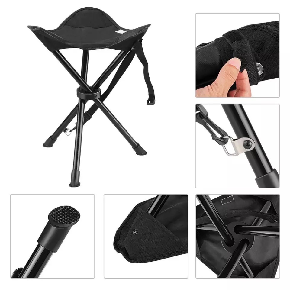 Outdoor portable folding triangle stool foldable chair | Shopee Philippines