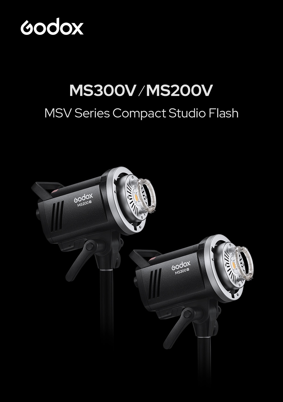Godox MS300V Lampada Flash Monolight Studio | Potenza 300W Con Controllo Preciso, Ideale Per Fotografia Professionale E Video, Compatibile Con Innesto Bowens