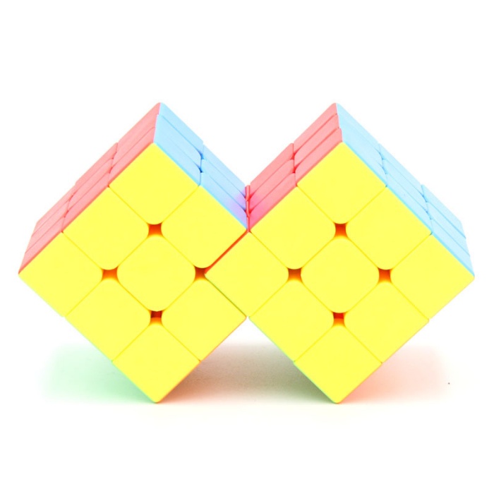Qiyi One Piece Cube 3x3 Speed Diy 2 In 1 Special Shaped Rotating ...