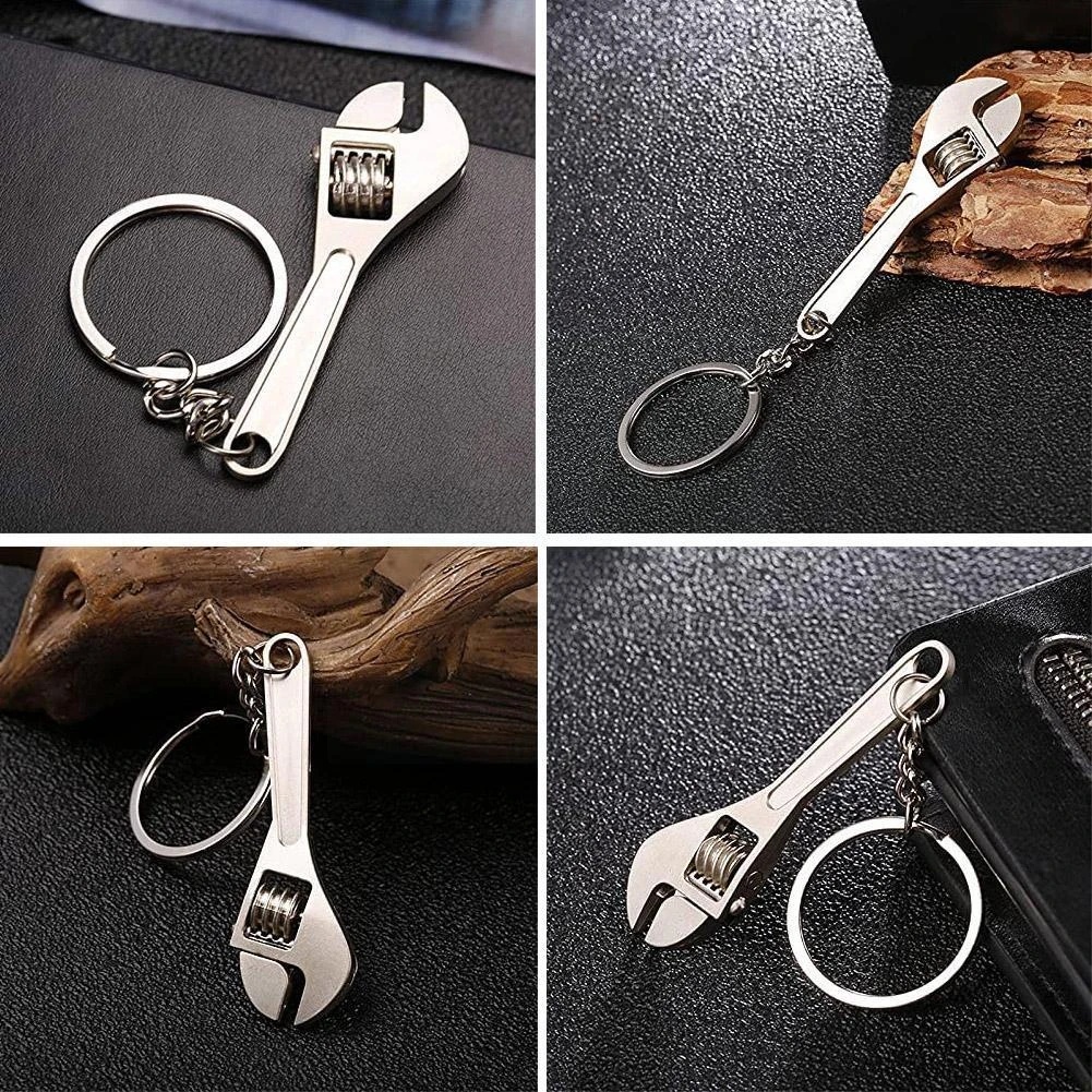 KIPRUN Mini Wrench Keychain Portable Car Metal Adjustable Universal ...
