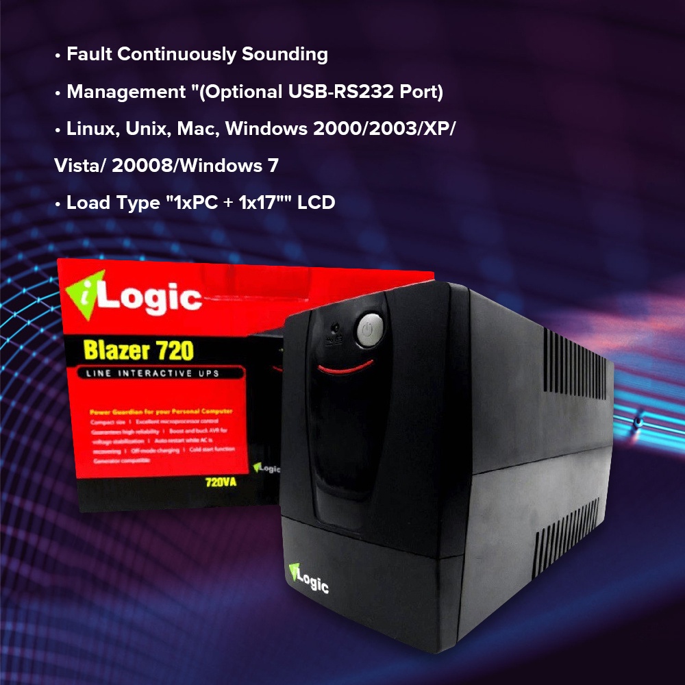 iLogic Blaze Ups 720va, Desktop power surge protection, overload ...