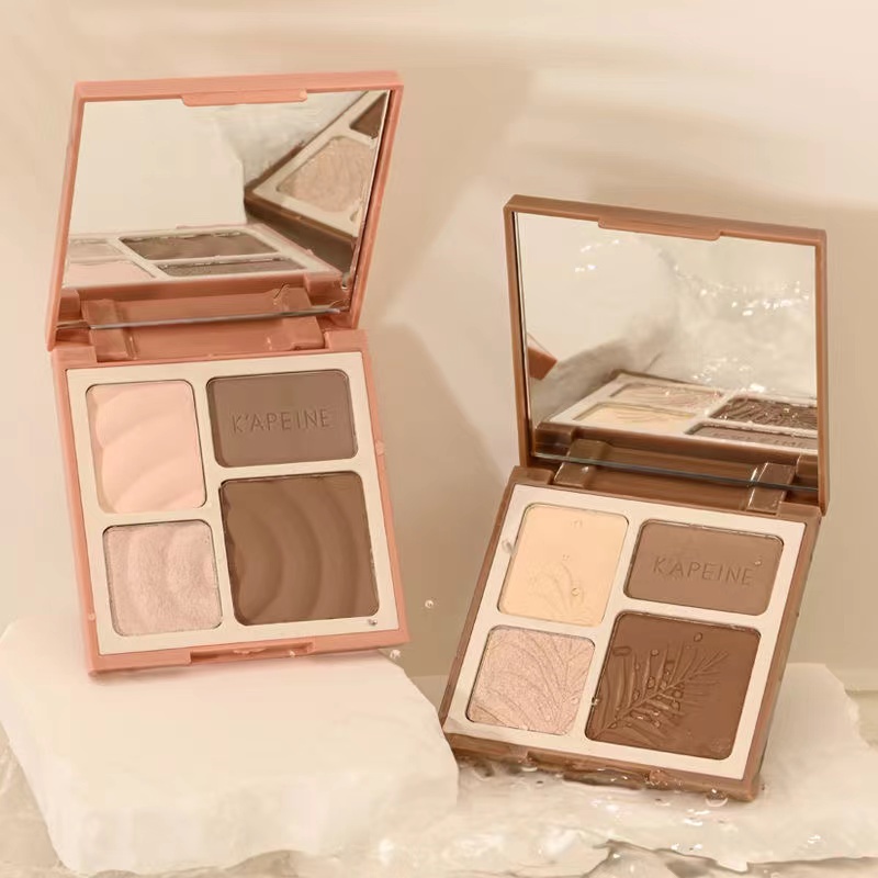 Derf Contour Palette 4 Colors 3d Matte Blush Nose Shadow Eyebrow Powder ...