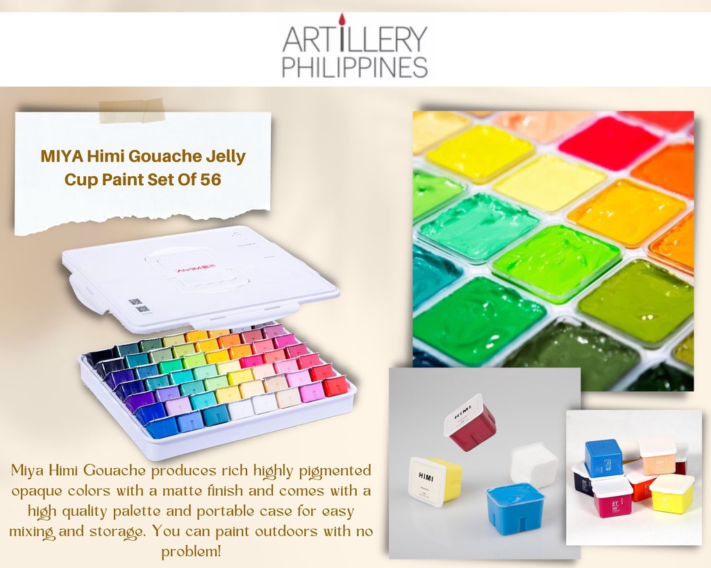 MIYA Himi Gouache Jelly Cup Paint Set Of 56 With Brushes + Mildew Spray Shopee Philippines