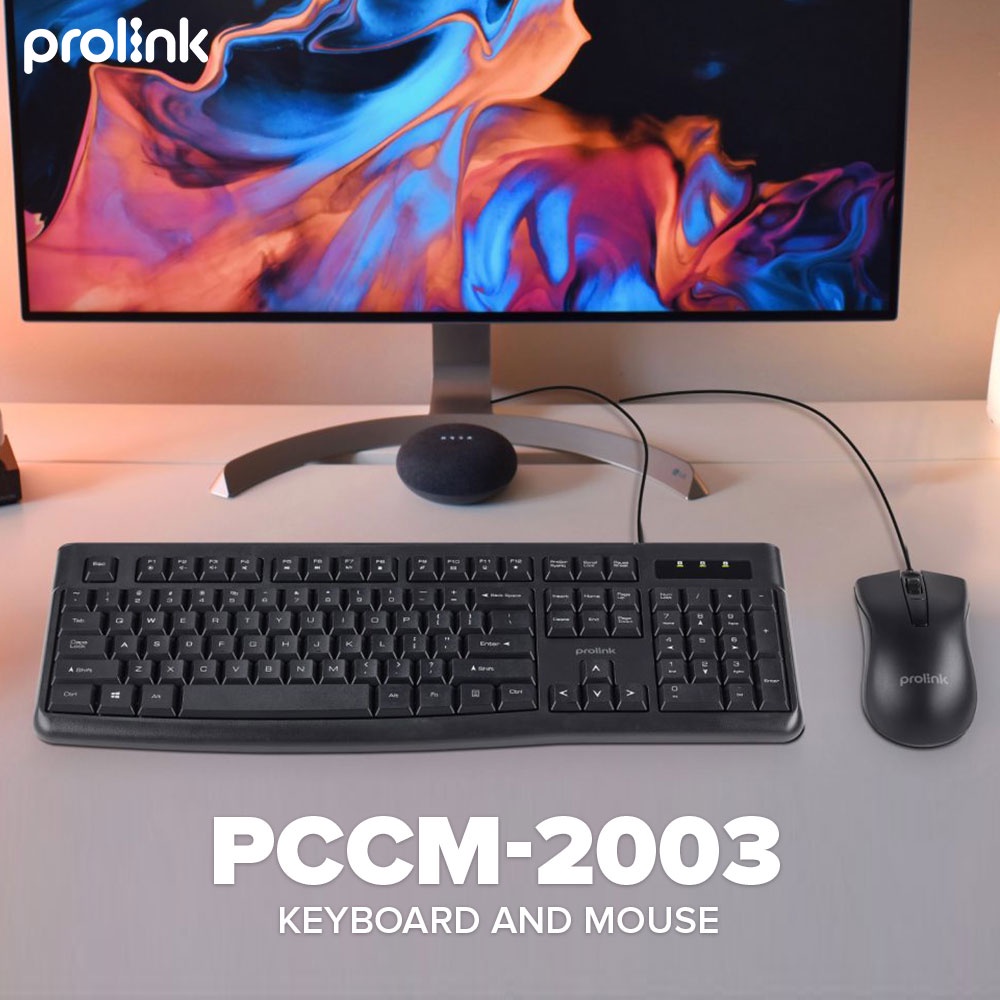 EasyPC | Prolink PCCM-2003 keyboard and mouse combo set| Black| wired ...