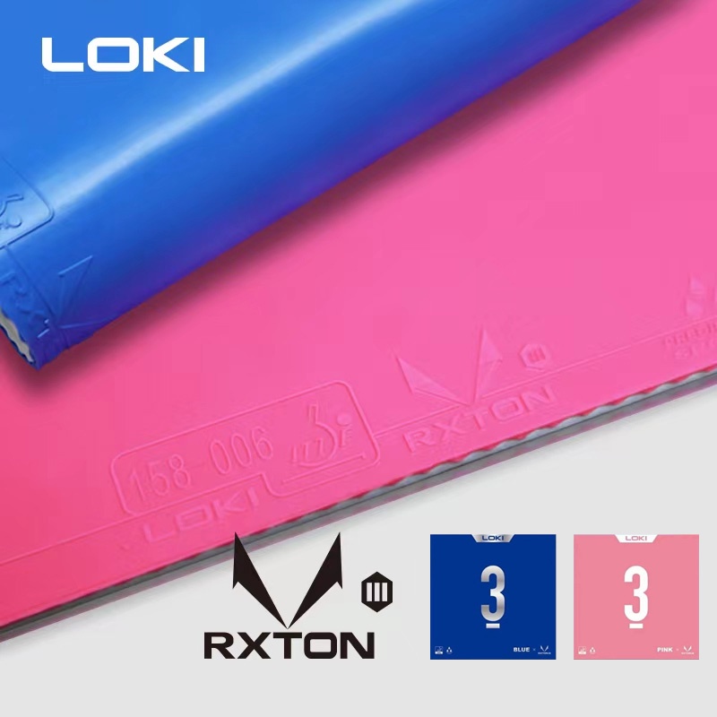 LOKI RXTON 3 Blue Pink Table Tennis Rubber Pimples-in Tacky Ping Pong ...