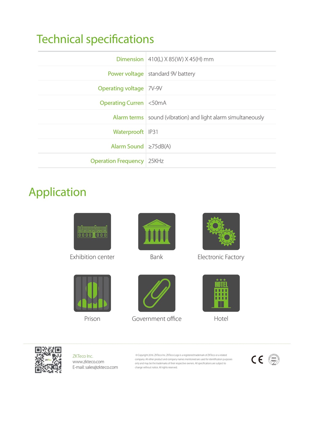 ZKTeco ZKD100S Smart Hand Held Metal Detector Security Detecting