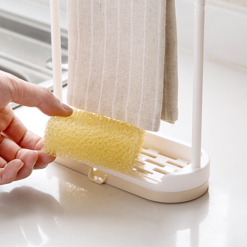 A45 COD【Manila】Kitchen Sponge Holder Soap Dish Cloth Towel Hanger ...